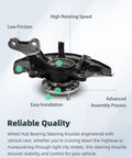 Two Piece Front Left And Right Wheel Hub Bearing Knuckle Assembly For Toyota Highlander 2004 2005 2006 2007 2.4L 3.3L Direct Fit OEM Reference 698442 698443 Premium Quality displayed with installation features.