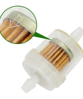 Close-up of One Quarter Inch Inline Fuel Filter 40 Micron Universal Pack Of 10 For Motorcycle Mini Bike Dirt Bike Moped ATV