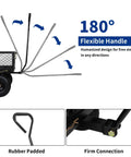 Heavy Duty Garden Cart With 880 Lbs Load Capacity showing 180-degree rotating handle and rubber-padded grip.