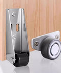 Heavy Duty Vertical Track Roller Wheels With Soft Rubber Coating, Fixes Drooping Barn Doors Fast, steel bracket and rubber wheel on wood.