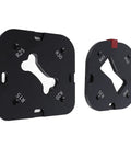 Kickass Woodworking Radius Template Set With Durable Aluminum Router Guide And Quick Release Bases for R25 to R50 routing templates.