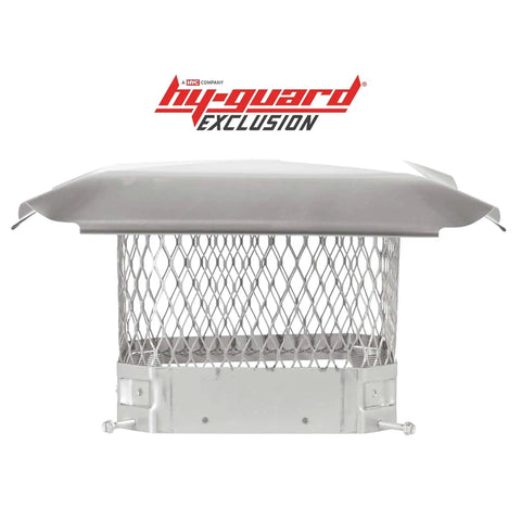 Bolt On Galvanized Steel Chimney Cover For Single Flue With Three Quarter Inch Mesh Fits Outside Clay Flue Tile Nine By Nine Inches Black