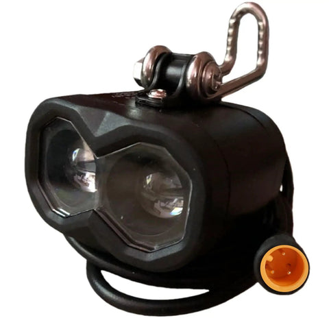 Front Light With Horn For E Bikes 115 Lux Bright LED Headlight 75 To 100 dB Horn Alarm Waterproof 3 Pin M8 Connector