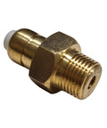 No Nonsense 3/8 Inch NPT Thermal Relief Valve For Electric Cleaning Pumps, Auto Reset Pump Saver, brass valve side view