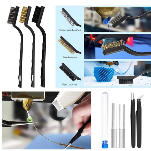 Heavy Duty 3D Printing Finishing Kit Featuring Hella Tough Carbon Steel Cleanup Tools And Comfortable Grip Polishing Rod For Quick Support Removal And Smooth Surface Prep
