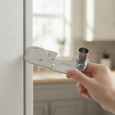 Heavy Duty Fridge Top Hinge Replacement For Appliances With Smooth Operation And Airtight Seal Upgraded Upper Door Assembly Built To Last Replacement Hardware For Easy Install And Quiet Reliable Operation In Everyday Fridge Use, silver metal