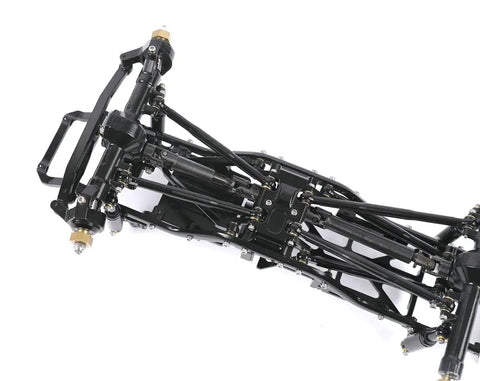 Axial Aluminum Alloy Suspension Rod Links Set for SCX24 C10 showing CNC machined black aluminum links with screws.