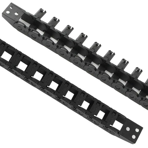 10x11mm Drag Chain Semi Enclosed Adjustable Cable Carrier Black 1M Flexible Nested Drag Chain Cable Track For 3D Printers CNC Routers And Milling Rigs