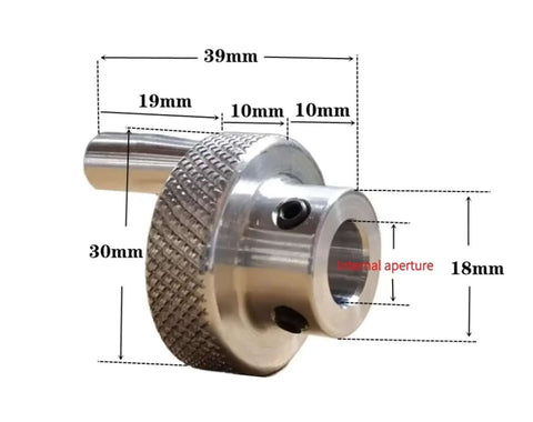 Movable Hand Wheel Round Rotating Machine Tool Handwheel With Sliding Tab Screw Lever Manipulator Gold Finish Dimensions