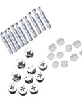 24 Set Furniture Cam Lock Fittings And Connector Screws Kit With Iron And Nylon, Sturdy Corner Joints And Even Force