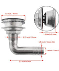 Boat Gas Tank Vent For 5/8 Inch Hose Made From Stainless Steel 316 Marine Grade, 90 Degree Thru-Hull Fuel Vent with dimensions