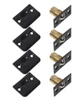 Ball Catch With Strike Plate Stainless Steel 4 Sets Adjustable Silent Close Invisible Door Latch in black hardware