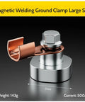 Magnetic welding ground clamp with 37mm base, made of alloy steel, designed for smooth metal surfaces. Kick Your Welding Game Up A Notch With This Sleek Magnetic Ground Clamps Tool That Lets You Stick It Fast Smooth Metal Tables Poles Or Railings Without The Hassle Of Hunting For Ground Points Saving You Serious Time On Any Rigging Job Around Town.