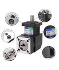 90 Degree Planetary Reducer Gearbox For Nema 23 Stepper And Servo Motors With Ratios 3 4 6 10 PXW57 Compatible features and connectors