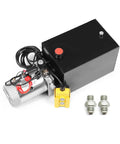 12V DC Hydraulic Dump Trailer Pump With 13 Quart Capacity Single Acting Lift And Lower Remote Control For Dump Trailer Trucks 3200 PSI