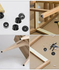 30 Piece Rubber Feet With Stainless Steel Screws For Cutting Boards And Furniture shown on chairs and in parts