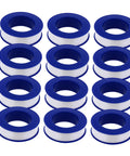 12 Rolls High Temp PTFE Sealing Tape For Water Leaks Faucets Shower Heads Garden Hoses Plumber Tape Leak Proof Thread Sealant