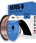 ER70S6 030 Inch MIG Welding Wire On A 2 Pound Spool, mild steel spool and box