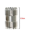 UHF Female To Female Coaxial Adapter Coupler 5 Pack For PL259 Barrel Connectors made of nickel-plated brass, 2.5cm height