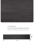 Vinyl Wall Planks Self-Adhesive Peel And Stick Panels For Walls Ebony Black 12 Pcs (18 Sq Ft) Box dimensions view
