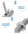 Tough Stainless Steel L Shaped Lock Stop Pin Secure Cabinet Appliance Latch Pin With Easy Slide Handle For Heavy Duty Industrial Automotive Tasks And No Sweat Install, close-up of indexing pin and threaded screw.