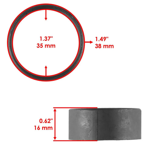 Heavy Duty Front Differential Drive Shaft Kit With Coupling Sleeve And Wear Ring For Can Am Outlander Renegade 500 570 650 800R 850 1000R G2 Chassis 2012 2021 replacement wear ring with dimensions 1.37" and 1.49"