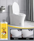 Tile Crack Repair Kit For Porcelain Marble Granite Ceramic Glaze Chips Holes DIY Repair Paste Stone Tile Repair Set shown with restored toilet crack.