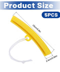 5 Pack Rim Protectors For Tire Changing Universal Wheel Guards And Rim Protectors For Tire Machines Pro Grade Durable TPE Rim Saver For Changing Tires Yellow, shown with dimensions 15cm x 2.4cm.
