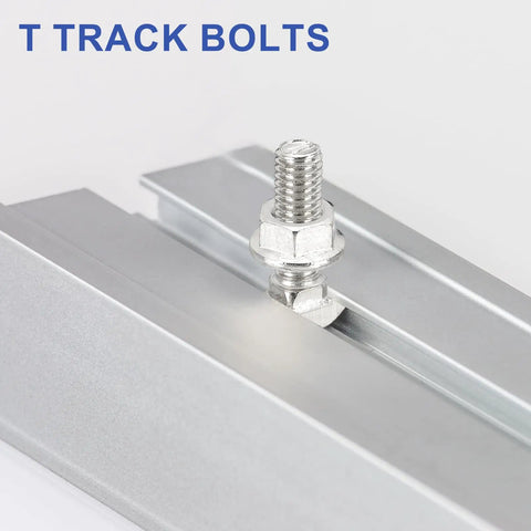 Tough Built M8 X 25Mm Drop In Hammer Head T Slot Bolts With Hex Flange Nuts And T Bolt Studs ready for 40 Series aluminum extrusion.