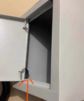 Open door view of Vertical Round Lock Power Distribution Box With Customizable Electric Meter Panel And Monitor Control Enclosure