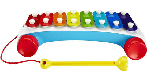 Super Fun Musical Xylophone Pull Toy for Toddlers and Kiddos with colorful keys and yellow mallet, ideal for motor skill development.