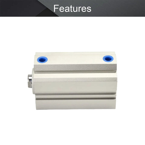 50mm Bore 80mm Stroke Pneumatic Air Cylinder With Aluminum Alloy Body Sealing Thin Design 1/4 PT Port 0.1-1 MPa Air Pressure