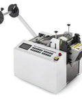 Electric Heat Shrink Tube Cutting Machine With Microcomputer Control, precise cutter for tubing up to 180mm wide, digital panel.