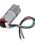 DC 6V Encoder Gear Motor Kit With Mounting Bracket And 65mm Wheel Kit, silver motor with colorful wires
