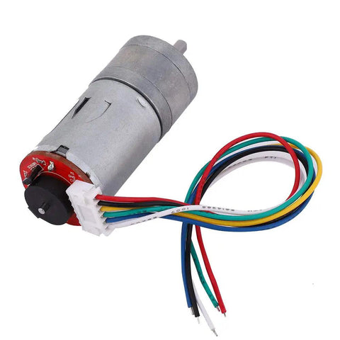 DC 6V Encoder Gear Motor Kit With Mounting Bracket And 65mm Wheel Kit, silver motor with colorful wires