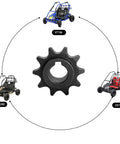 Ten Tooth Front Sprocket For Five Eighth Inch Bore Chain Fits 196cc 200cc 212cc Go Karts And Mini Bikes Like Coleman KT196 CK196 GK200 BK200 RTK200