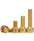 Heavy Duty M8 X 12mm Hex Socket Cap Screws With Slick Titanium Gold Plated Finish Built From Rock Solid 12.9 Grade Steel Boss Level Fasteners For Weekend Warriors And Pro Shop Builds 130 Pack assorted sizes