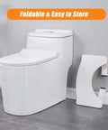 Folded Wooden Toilet Stool For Adults beside toilet Foldable 7 Inch Squat Poop Stool With Anti Slip Feet No Fuss Raised Angled Design