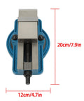 Top view of 2 Inch Precision Milling Vise With 360 Degree Swivel Base For Milling And Drilling Machines, Blue Clamp Vise.
