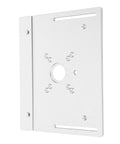 Slick Aluminum Router Flip Board With Heavy Duty Plastic Backer For No Sweat Bit Swaps On Table Saw Lift Plates and detailed view of mounting holes.