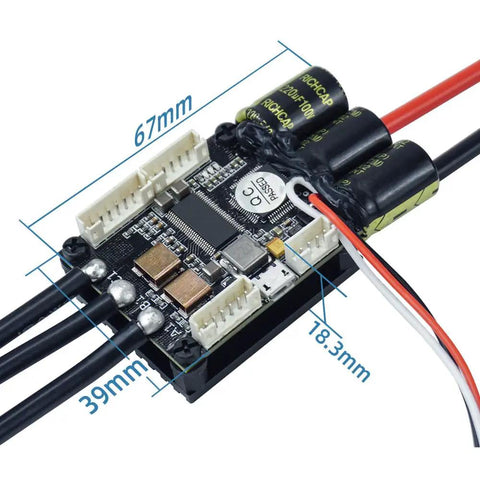 Dope 50A Mini FSESC 4.20 Electric Skateboard Speed Controller With Aluminum Heat Sink 12S Ready ESC 4.12 Upgrade Tough MOSFETs size view