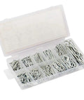 250 Piece Cotter Pin And Hairpin Assortment Kit With Zinc Plated Steel Pins And R Clips Includes Common Sizes Like 1.6x25mm Through 4x60mm