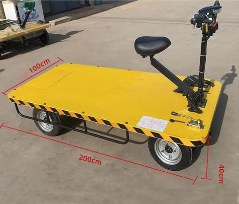 Haul Like A Boss With This Super Durable Foldable Platform Truck Cart And Heavy Duty Dolly with removable seat and black wheels.