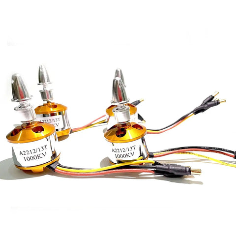 A2212 1000KV Brushless Outrunner Motor For RC Drones And Multirotors With High Torque And Strong Thrust, pre-wired banana plugs