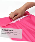 Hand tearing waterproof pink poly mailer bag pack of 100 size 17 by 30 cm thickened puncture resistant mailing envelopes