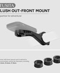 Flush Front Mount For Garmin Edge GPS Bike Computer Fits 22.2mm 25.4mm And 31.8mm Handlebars with spacers shown