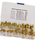 Top Tier 50 Piece Thread Repair Kit For M3 To 12mm Stainless Steel Helicoil Inserts With Strong Tensile Strength And Awesome Vibration Resistance Great For Auto Racing Car Engine Fixing Jobs Fast And Reliable open case with assorted brass self-tapping inserts