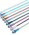 RC Antenna Tube Kit For RC Boat With Silver Aluminum Mount And Cap Black Plastic Tube 320mm Long Inner Diameter 1.5mm Outer Diameter 3mm M6 Thread MV TXZ Five Pack High Quality Antenna Tubes For Strong Signal And Easy Fit, colored tubes displayed