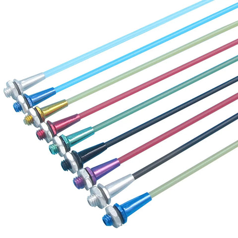 RC Antenna Tube Kit For RC Boat With Silver Aluminum Mount And Cap Black Plastic Tube 320mm Long Inner Diameter 1.5mm Outer Diameter 3mm M6 Thread MV TXZ Five Pack High Quality Antenna Tubes For Strong Signal And Easy Fit, colored tubes displayed