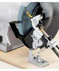 Drill Sharpener For One Eighth To Three Quarters Inch Bits With Speed And Accuracy, Adjustable Point Angles, Bench Grinder Ready